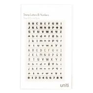 Uniti Stamp Letters and Numbers 1 Sheet Clear
