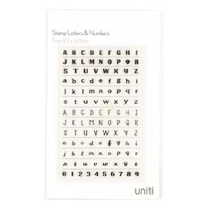 Uniti Stamp Letters and Numbers Clear 1 Sheet