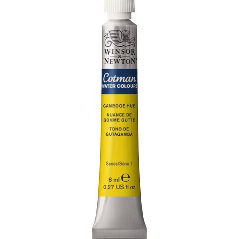Winsor & Newton Cotman Watercolour Paint 8ml Gamboge Yellow Hue