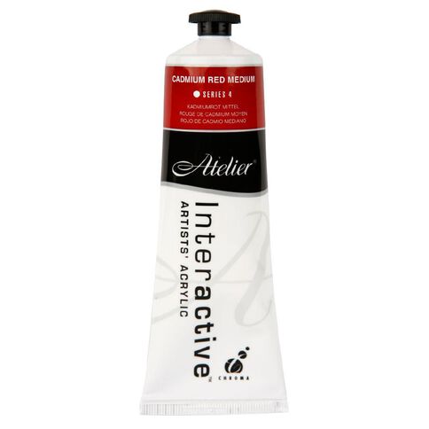 Atelier S4 Acrylic Paint Cadmium Red Medium 80ml