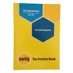 Marbig Invoice Book Duplicate 100 Leaf Yellow A5
