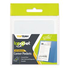 Top Pocket Self Adhesive Corner Pockets 75 x 75mm 10 Piece