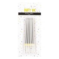 Party Inc Birthday Candles Metallic Slim Assorted 12 Pack