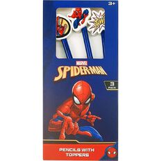 Spider-Man Pencil with Topper 3 Pack