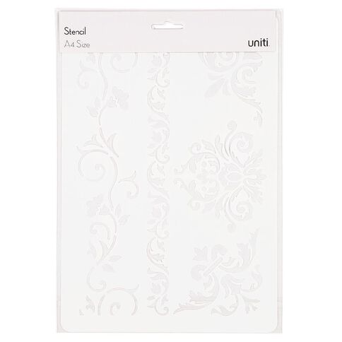 Uniti Stencil White A4