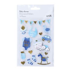 Uniti Dimensional Stickers Baby Boy