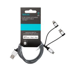 Tech.Inc Micro USB/Lightning/USB-C Cable 1m
