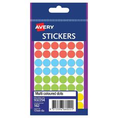 Avery Dot Stickers 162 Labels 12mm Diameter