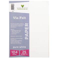 Direct Paper Via Felt 104gsm 25 Pack Pure White A4