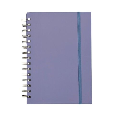 Uniti Floral A5 Spiral Notebook Purple Mid A5