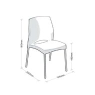Pop Indoor/Outdoor Stacker Chair White