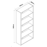 Workspace 925 Bookcase Charcoal