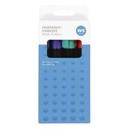 WS Permanent Marker Bullet Assorted 4 Pack