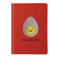 Uniti Fun & Funky Q1 Hardcover Notebook Egg-cellent Ideas Red A5