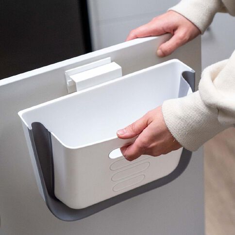 Living & Co Collapsible Wall Mounted Rubbish Bin White 6L
