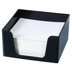 Esselte Sws Plastic Memo Cube & 500 Sheets Black