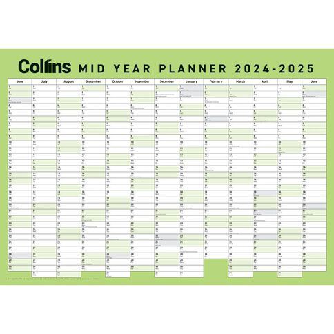 Collins Wall Planner Mid Year Large 2026-2027