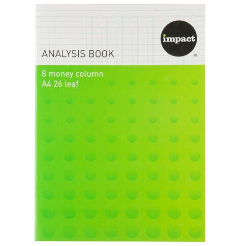WS 8 Column Analysis Book Blue Mid A4
