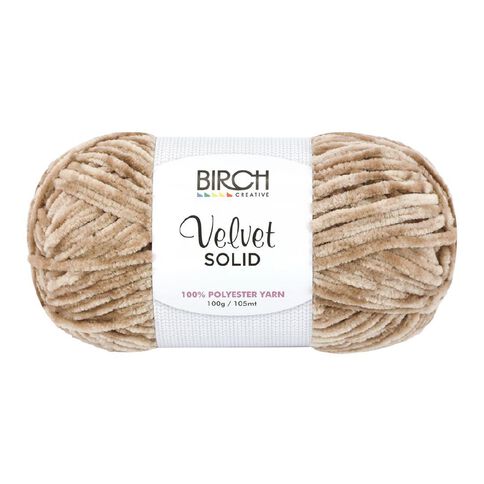 Birch Velvet Yarn 100% Polyester 100G Mushroom