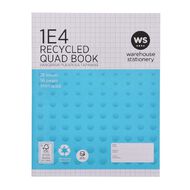 WS Exercise Book 1E4 7mm Quad 28 Leaf Blue Mid