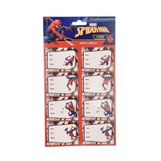 Spider-Man Book Labels 16 Pack