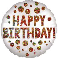 Anagram 45cm Standard Satin Infused Happy Birthday Sequins