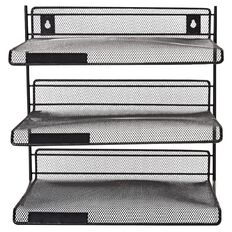 WS Mesh 3 Tier Shelf Black