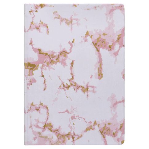 Uniti Stationery Marble Pink Notebook A5