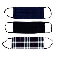 Anna Stretton Anna Stretton Men's Dual Layer Fabric Face Mask 3 Pack