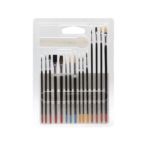 Uniti Brush Artists Value Set Wooden 15 Piece