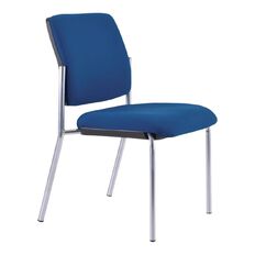 Buro Lindis Chair no Arms Navy Reflective Silver