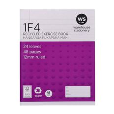 WS Exercise Book 1F4 12mm 24 Leaf Purple