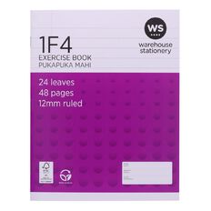 WS Exercise Book 1F4 12mm 24 Leaf Purple