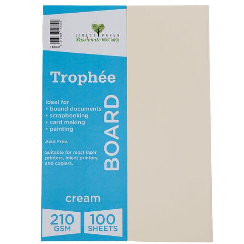 Trophee Board 210gsm Cream A4 100 Pack