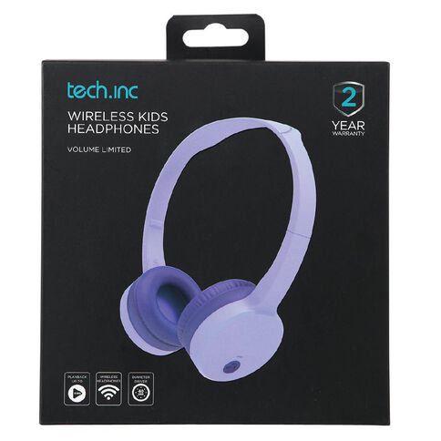 Tech.Inc Wireless Kids' Headphone Volume Limited Purple Mid