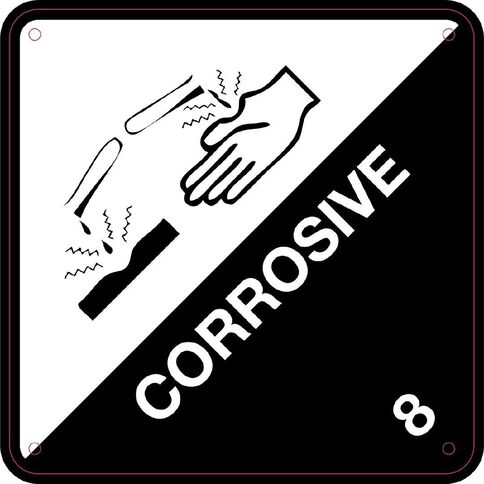 WS Corrosive Sign Small 300mm x 300mm