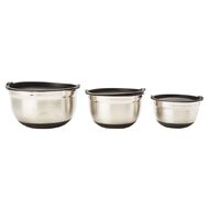 Living & Co Mixing Bowls with Lids Stainless Steel 3 Piece