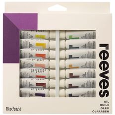 Reeves Oil Paint Set 18 Tubes Multi-Coloured