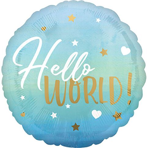 Anagram Blue Baby Boy Foil Balloon Standard 17in Blue Mid
