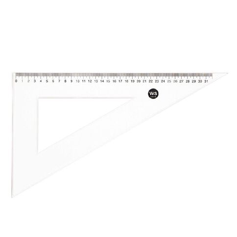 WS Set Square 30 & 60 Degree 32cm Clear