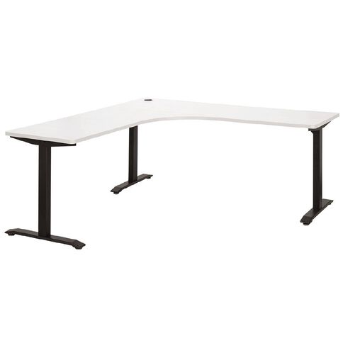 Jasper J Emerge Metal Leg Desk 1800 X 750 Ironstone White