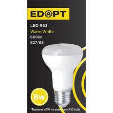 Edapt LED E27 Reflector Light Bulb R63 8W Warm White