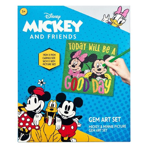 Mickey Mouse Kids Gem Art- Good Day