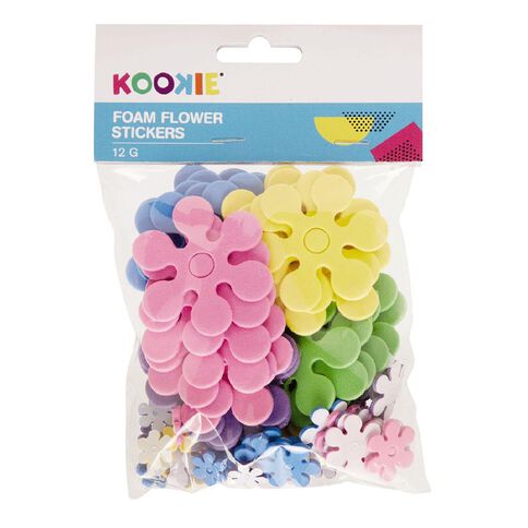 Kookie Foam Stickers Flower Multi-Coloured 12G