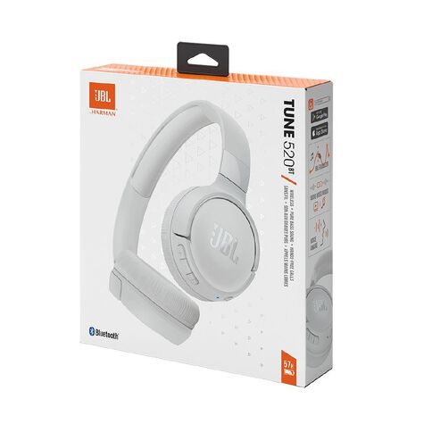 JBL Tune 520BT Wireless On Ear Headphones White