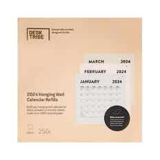 Desk Tribe Wall Calendar Refills 2024
