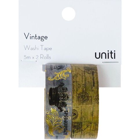 Uniti Washi Tape 2 Pack Vintage Crown