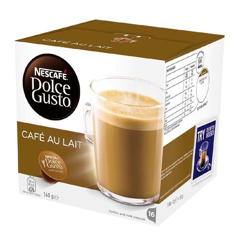 Nescafe Dolce Gusto Capsules Cafe Au Lait 16 Pack