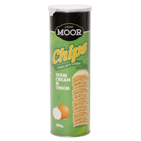 Moor Chips Sour Cream & Onion Flavour 160g