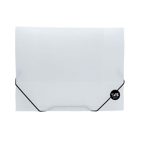 WS Document Wallet PP Elastic Closure Clear A4